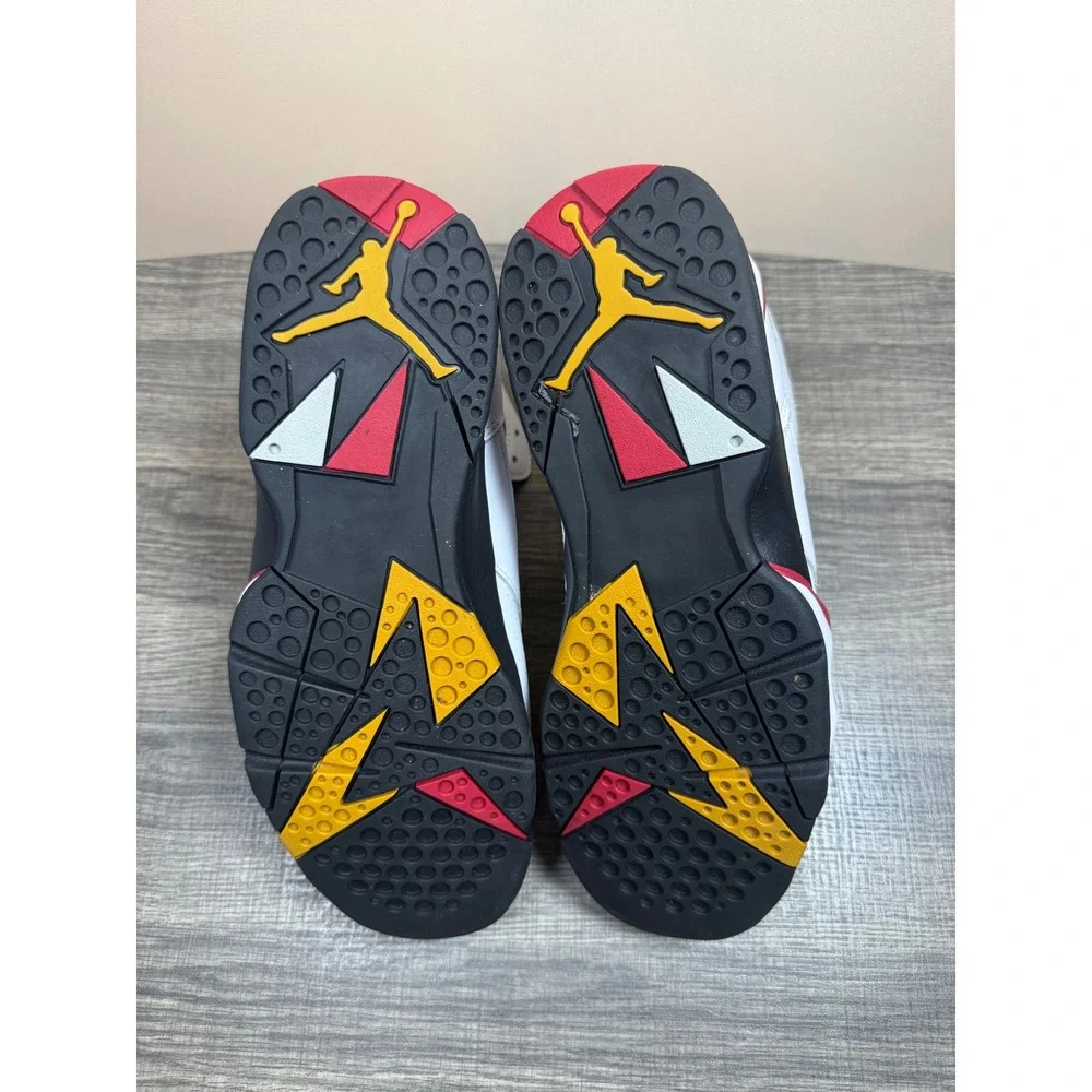 Air Jordan 7 Retro Cardinal 2022 White Red Gold CU9307-106 Mens Size 8.5